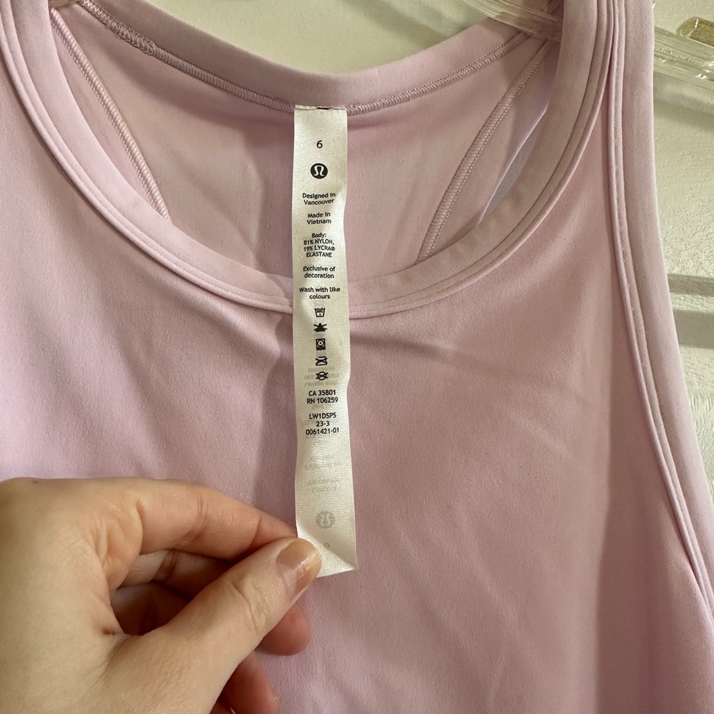 NWT Lululemon Athletica Align Waist Length Racerback Meadowsweet Pink - Picture 3 of 4
